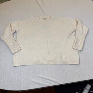Legendary Outfitters Cream Knit Sweater Crew Neck Long Sleeve M M